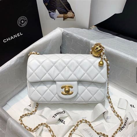 whita chanel bag|chanel bags white color.